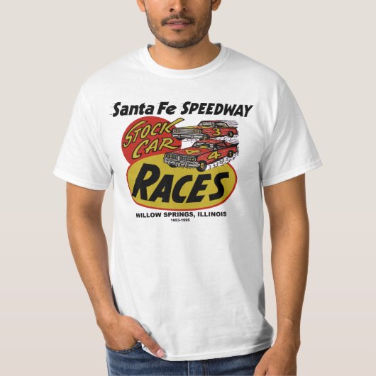 Santa Fe Speedway, Willow Springs, IL 1953-1995 T-shirt (Voorkant)