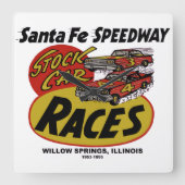 Santa Fe Speedway, Willow Springs, IL 1953-1995 Vierkante Klok (Voorkant)