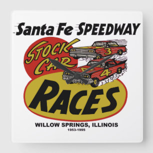 Santa Fe Speedway, Willow Springs, IL 1953-1995 Vierkante Klok