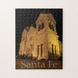 Santa Fe St. Francis Cathedral bij nacht Legpuzzel