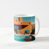 Santa Fe Sunrise – Retro Travel Mug Koffiemok (Voorkant rechts)