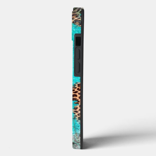 Santa Fe Thunderbird Turquoise Marble Leopard Case-Mate iPhone Case (Achterkant / Links)
