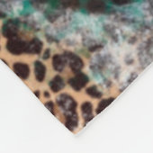 Santa Fe Thunderbird Turquoise Marble Leopard Fleece Deken (Hoek)