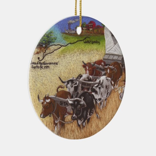 Santa Fe Trail Keramisch Ornament (Rechts)