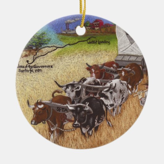 Santa Fe Trail Keramisch Ornament (Voorkant)