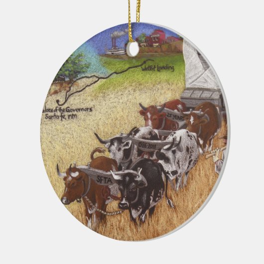 Santa Fe Trail Keramisch Ornament (Links)