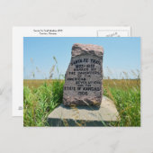 Santa Fe Trail Marker #35 in Kansas Briefkaart (Voorkant / Achterkant)