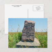 Santa Fe Trail Marker #35, Kanton, Kansas Briefkaart (Voorkant / Achterkant)
