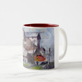 Santa Fe Train Depot-mok Tweekleurige Koffiemok (Voorkant rechts)