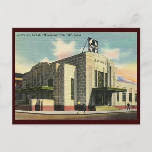 Santa Fe Train Depot, Oklahoma City  Briefkaart (Voorkant)