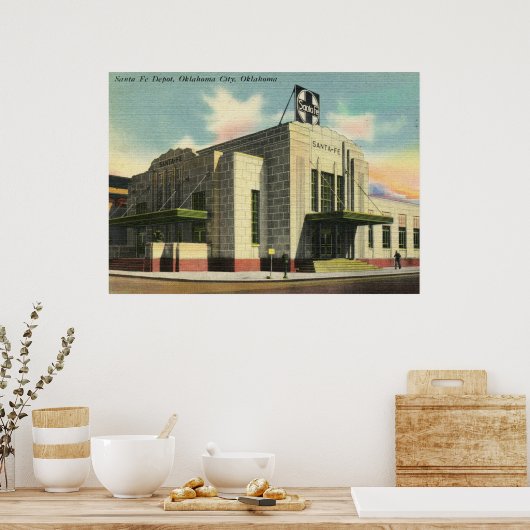 Santa Fe Train Depot, Oklahoma City  Poster (Keuken)