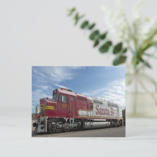 Santa Fe Trein Briefkaart (Staand voorkant)