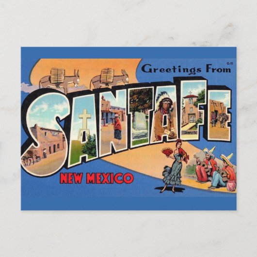 Santa Fe Vintage Briefkaart (Voorkant)