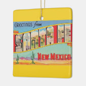 Santa Fe Vintage Groet Keramisch Ornament (Links)