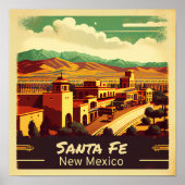 Santa Fe Vintage Poster (Voorkant)