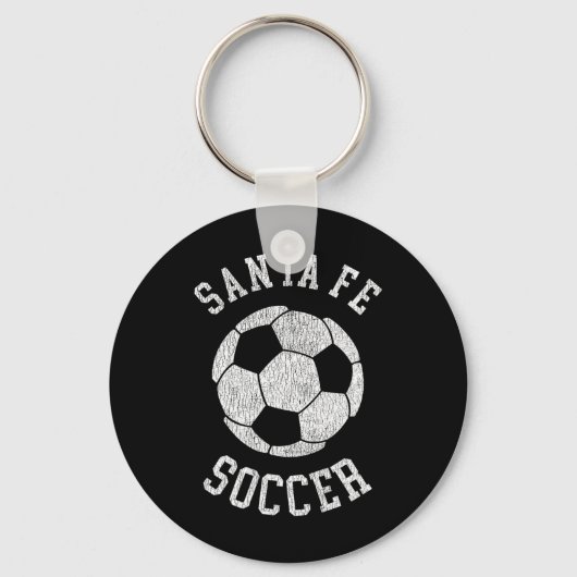 Santa Fe Voetbal Retro Vervuild 90's Vintage Sleutelhanger (Voorkant)