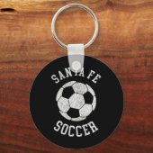 Santa Fe Voetbal Retro Vervuild 90's Vintage Sleutelhanger (Voorkant)