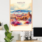 Santa Fe Waterverf Poster (Thuiskantoor)