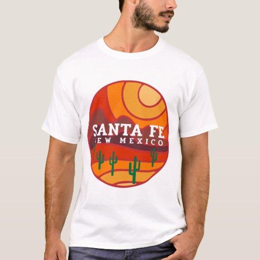 Santa Fe-woestijn in bergen T-shirt (Voorkant)