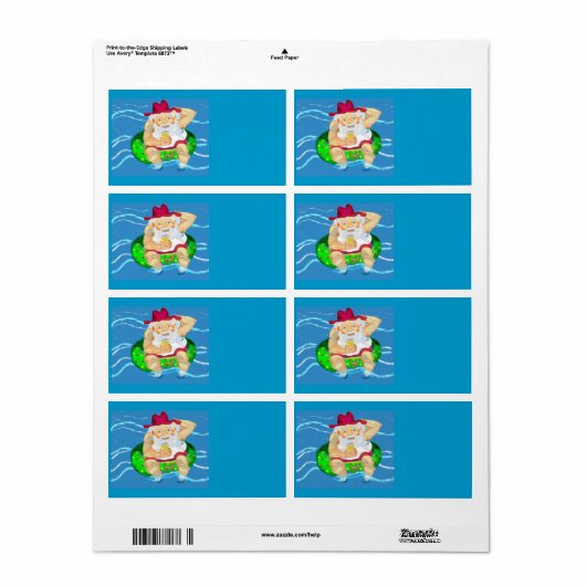 Santa-feestdagen Etiket (Full Sheet)