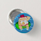 Santa-feestdagen Ronde Button 3,2 Cm (Voorkant /achterkant)