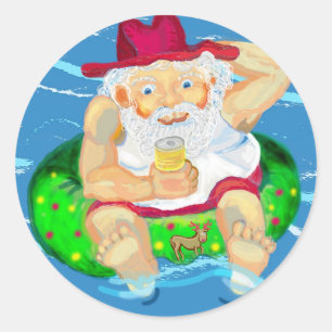 Santa-feestdagen Ronde Sticker