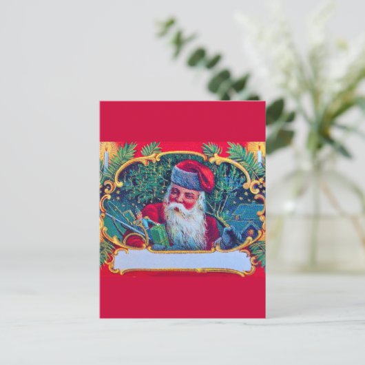 SANTA  FEESTDAGENKAART (Staand voorkant)