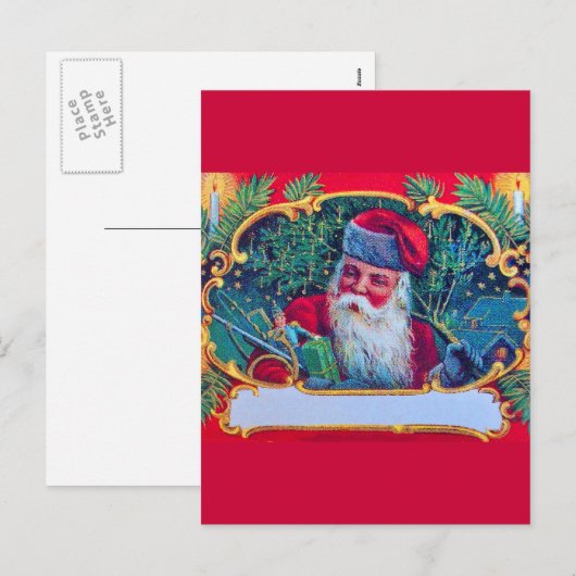 SANTA  FEESTDAGENKAART (Voorkant / Achterkant)