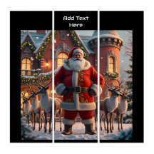 Santa Festive Interieurs Premium Muurdecoratie-Kun