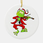 Santa Fiddle Frog Ornament (Voorkant)