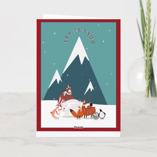 Santa-fiets met Deer en Rabbit Kaart (Achterkant)
