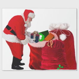Santa Filling Gift Sacks Verpakking Papier