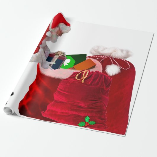 Santa Filling Gift Sacks Verpakking Papier (Uitgerold)