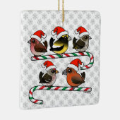 Santa Finches Keramisch Ornament (Rechts)