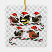 Santa Finches Keramisch Ornament (Voorkant)