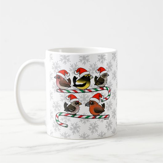 Santa Finches Koffiemok (Links)
