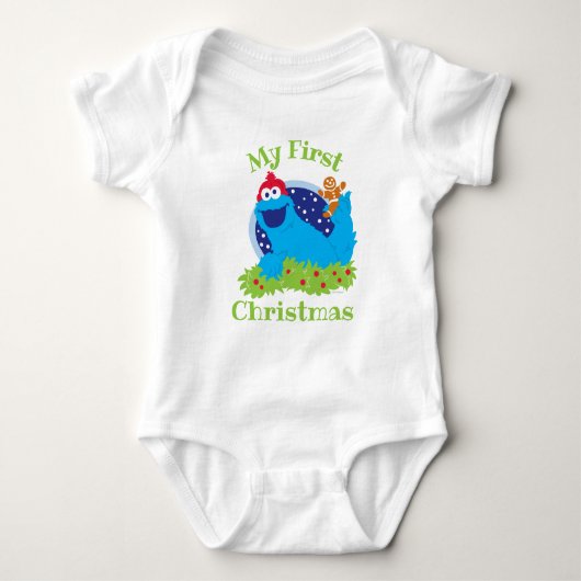 Santa First Kerstkoekjesmonster Romper (Voorkant)