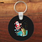 Santa Fishing Lure B Fish Christmas Pajamas Boy To Sleutelhanger (Voorkant)