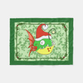 Santa Fishy Fleece Blanket (Voorkant (Horizontaal))