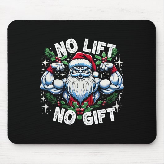 Santa Fitness Bodybuilding Christmas No Lift No Gi Muismat (Voorkant)