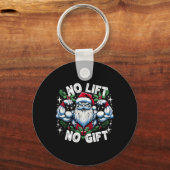 Santa Fitness Bodybuilding Christmas No Lift No Gi Sleutelhanger (Voorkant)