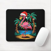 Santa Flamingo Christmas Lights Trocal Palms Tree Muismat (Met muis)
