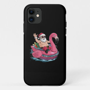 Santa Flamingo Drijver Kerstmis In Juli Zomer Case-Mate iPhone Case