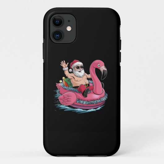 Santa Flamingo Drijver Kerstmis In Juli Zomer Case-Mate iPhone Case (Achterkant)
