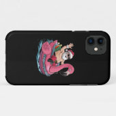 Santa Flamingo Drijver Kerstmis In Juli Zomer Case-Mate iPhone Case (Achterkant (horizontaal))