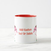 Santa Flamingo Floatie Funny Kerstzomer Mok (Midden)