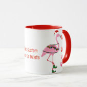 Santa Flamingo Floatie Funny Kerstzomer Mok (Voorkant rechts)