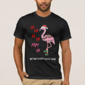 Santa Flamingo Floatie Funny Kerstzomer T-shirt (Voorkant)