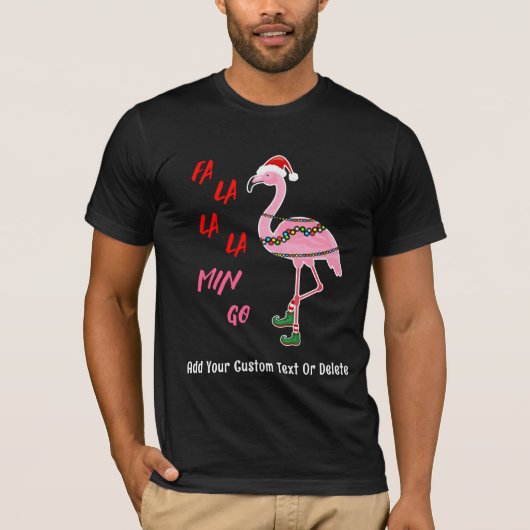 Santa Flamingo Floatie Funny Kerstzomer T-shirt (Voorkant)