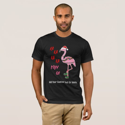 Santa Flamingo Floatie Funny Kerstzomer T-shirt (Voorkant volledig)